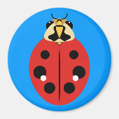 Ladybug Beetle Red Magneet (Voorkant)