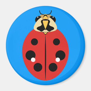 Ladybug Beetle Red Magneet