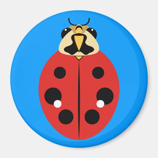Ladybug Beetle Red Magneet (Voorkant)