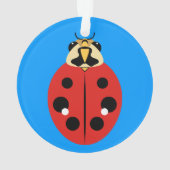 Ladybug Beetle Red Ornament (achterkant)