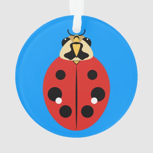 Ladybug Beetle Red Ornament (achterkant)
