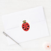 Ladybug Beetle Red Ronde Sticker (Envelop)