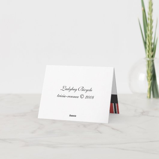 Ladybug Bicycle Kaart (Achterkant)