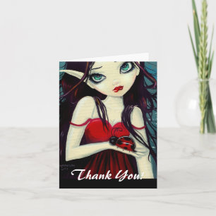 Ladybug Big-Eye Fairy Art Bedankkaart