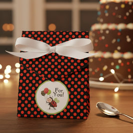 Ladybug Birthday Favor Box - Polka Dot Bedankdoosjes