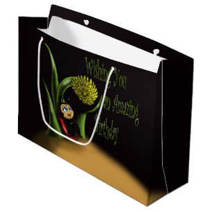 "Ladybug Birthday Gift Bag - Large, Glossy" Large Cadeautasje