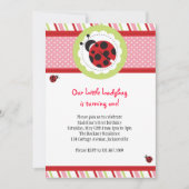 Ladybug Birthday Invitation Kaart (Voorkant)