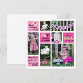 Ladybug Birthday Invitation Kaart (Voorkant / Achterkant)