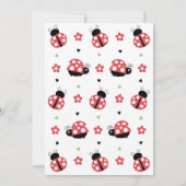 Ladybug Birthday Invitation, Ladybug Invitation Kaart (Achterkant)