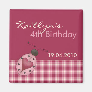 Ladybug ・ Birthday Invitation Magnet
