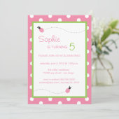 Ladybug Birthday Kaart (Staand voorkant)