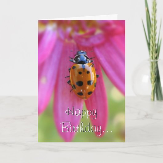 Ladybug Birthday-kaart Kaart (Voorkant)