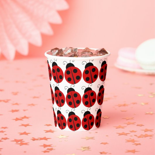 Ladybug Birthday Papieren Bekers (Insitu)