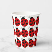 Ladybug Birthday Papieren Bekers (Voorkant)