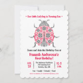 Ladybug Birthday Party ・ Elegant & Cute Kaart (Voorkant)