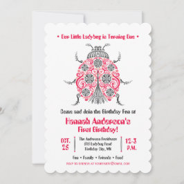 Ladybug Birthday Party ・ Elegant & Cute Kaart