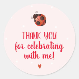Ladybug Birthday Party Favor Stickers
