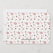 Ladybug Birthday Party Invitation Kaart (Achterkant)