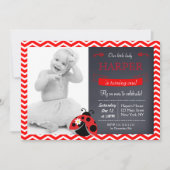 Ladybug Birthday Party Invitations Kaart (Voorkant)