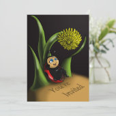 Ladybug Birthday Party Kaart (Staand voorkant)