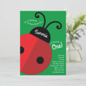 Ladybug Birthday Party Kaart (Staand voorkant)