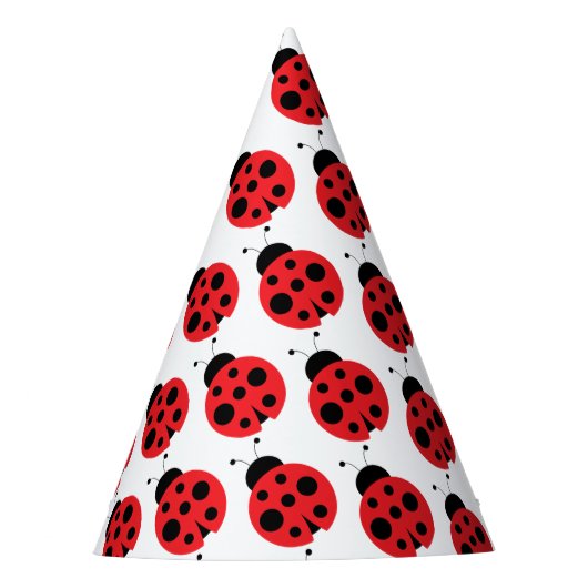 Ladybug Birthday Party Petten Feesthoedjes (Voorkant)