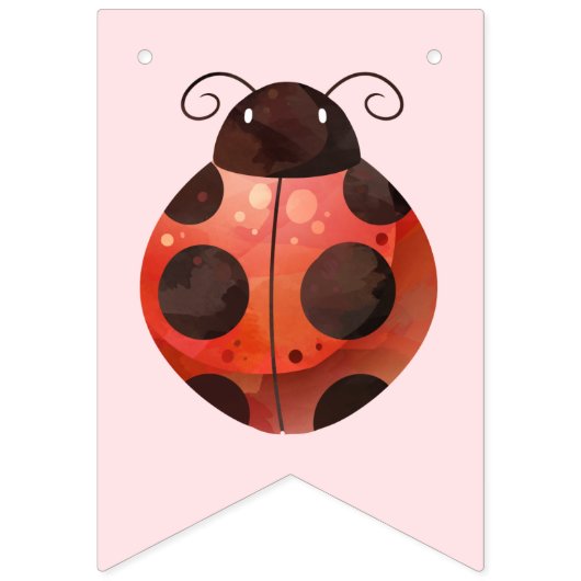 Ladybug Birthday Pennant Banner Bunting Flags (Eerste vlag)