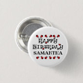 Ladybug Birthday Personalized Ronde Button 3,2 Cm (Voorkant /achterkant)