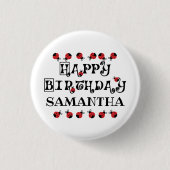 Ladybug Birthday Personalized Ronde Button 3,2 Cm (Voorkant)