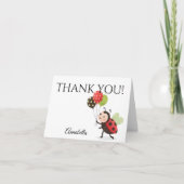 Ladybug Birthday Thank You Card Bedankkaart (Voorkant)
