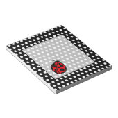 Ladybug Black Polka Dot Notitieblok (Schuin)