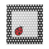 Ladybug Black Polka Dot Notitieblok (Voorkant)