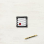 Ladybug Black Polka Dot Post Post-it® Notes (Op bureau)