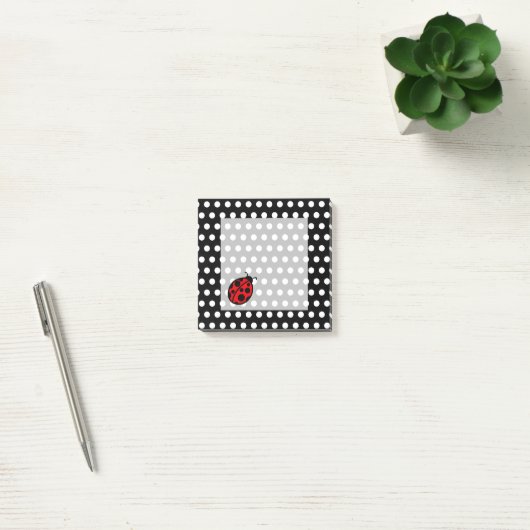 Ladybug Black Polka Dot Post Post-it® Notes (Kantoor)