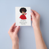 Ladybug Black Princess Fairy Tale Birthday Party Flyer (Hand)