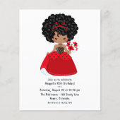 Ladybug Black Princess Fairy Tale Birthday Party Flyer (Voorkant)