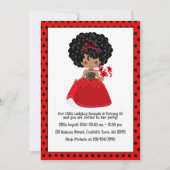 Ladybug Black Princess Fairy Tale Birthday Party Kaart (Voorkant)