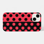 Ladybug Black Red Polka Dots iPhone Hoesje (Achterkant horizontaal)