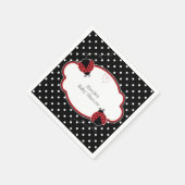 Ladybug Black White en Red Polka Dot Party Servet (Hoek)