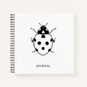 Ladybug Black + White Journal 8.5" X 8'5" Notitieboek (Voorkant)