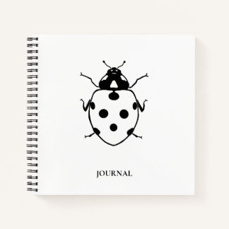 Ladybug Black + White Journal 8.5" X 8'5" Notitieboek