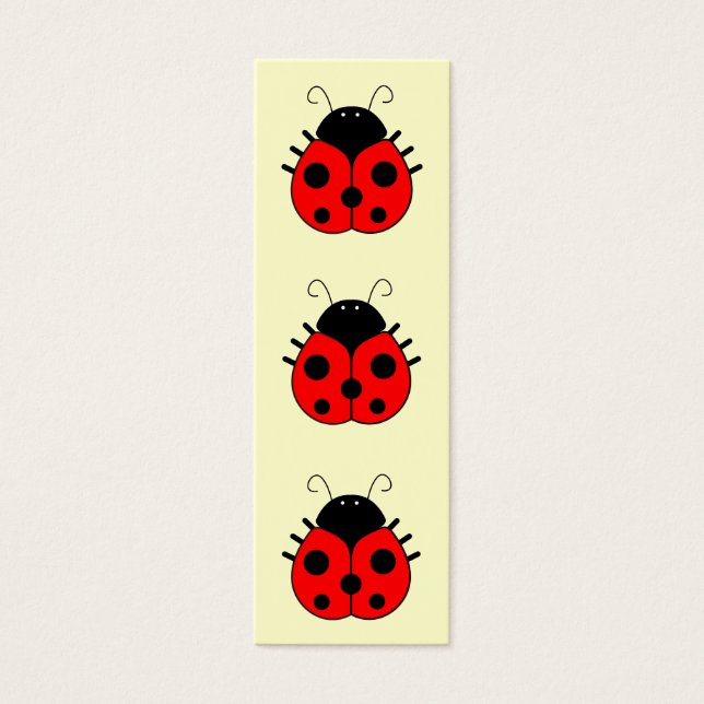 Ladybug-Bladwijzer Mini Visitekaartjes (Voorkant)