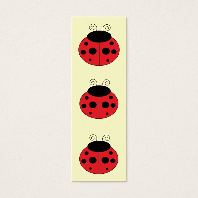 Ladybug-Bladwijzer Mini Visitekaartjes (Voorkant)