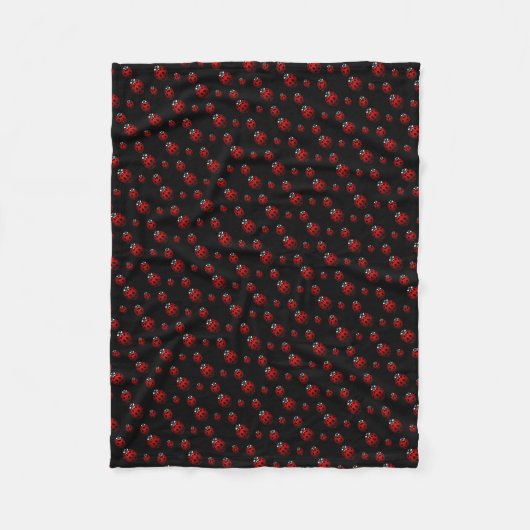 Ladybug Blanket Cute Ladybird Fleece Blanket Deken (Voorkant)
