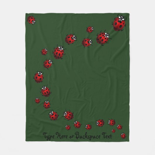 Ladybug Blanket Ladybug Custom Ladybird Blankets Fleece Deken (Voorkant)