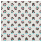 Ladybug Blauwgroen Floral Chintz Pattern Stof (Swatch)