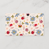 Ladybug Bloemenluier Raffle Ticket Informatiekaartje (Achterkant)