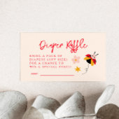 Ladybug Bloemenluier Raffle Ticket Informatiekaartje