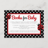 Ladybug Boeken voor Baby Enclosure Uitnodigen Invo Informatiekaartje (Voorkant)