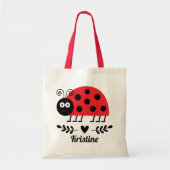 Ladybug Book Reading Gift Tote Bag (Voorkant)